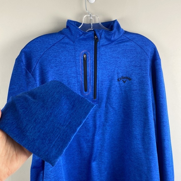 Callaway Opti-Shield 1/4 Zip Pullover- Blue Surf Size XL UPF 50 Sun Protection - Picture 15 of 15